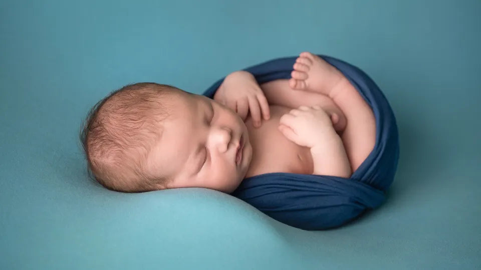 Soft, neutral newborn portraits from a studio photoshoot, Sofia