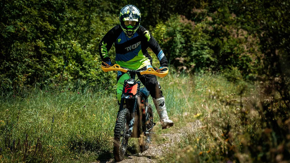 Electric dirt bike off-road ride near Veliko Tarnovo