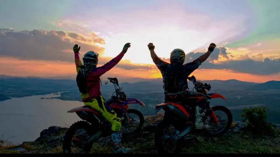 Panoramic mountain views during enduro riding around Bansko