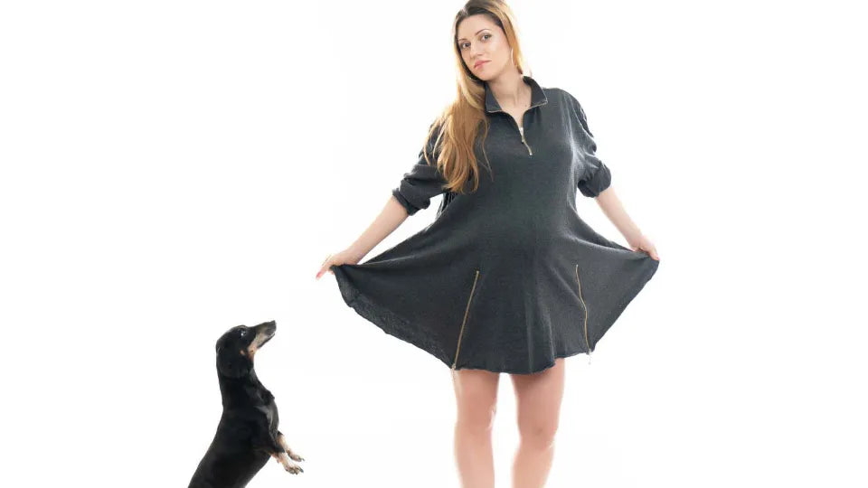 Maternity photoshoot in Plovdiv studio – expecting mother on set