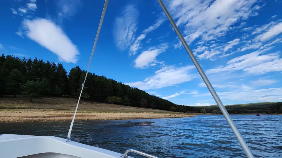 Group of up to 4 enjoying a motorboat ride on Lake Iskar