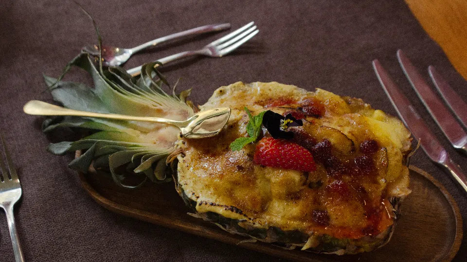 Plating of a seven-course tasting menu in a Sofia restaurant