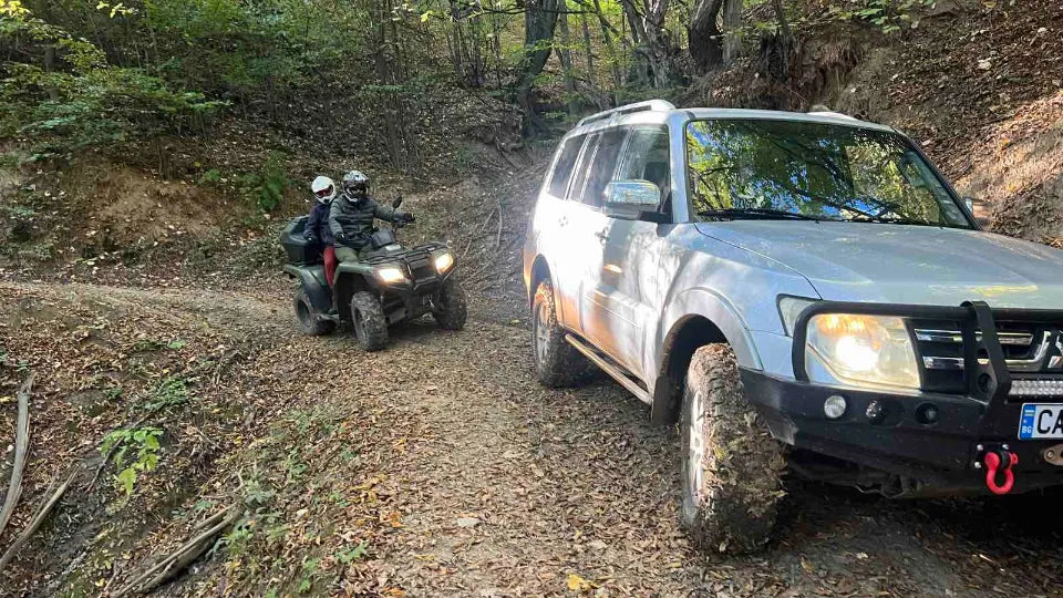 Forest trail and views on an Etropole off‑road safari