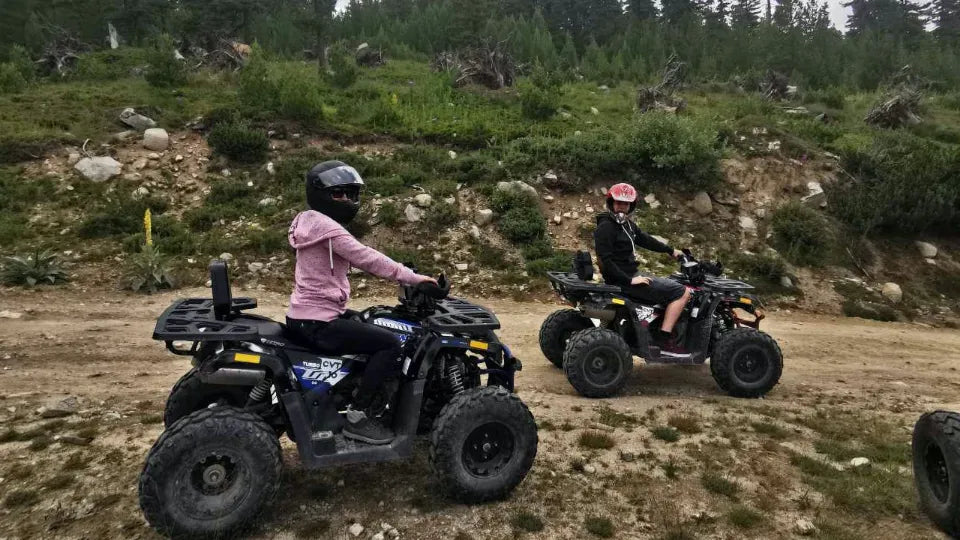 Off-road ATV ride near Dobrinishte on rocky terrain