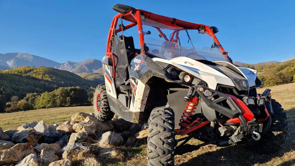Two‑seat UTV tour near Kalofer on dirt tracks