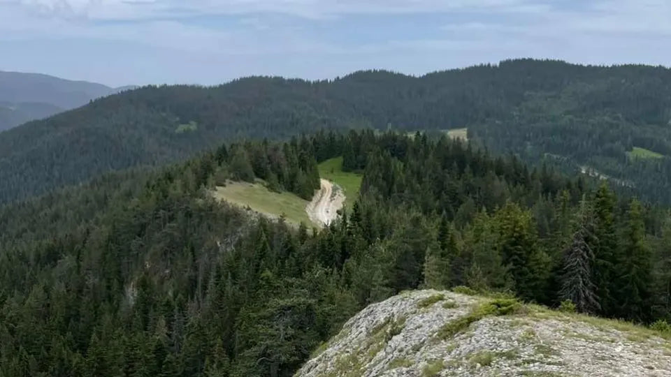 Panoramic view from Mechi Vrah towards Rila and Pirin