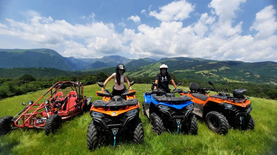 Mountain views on an ATV off‑road route near Kalofer