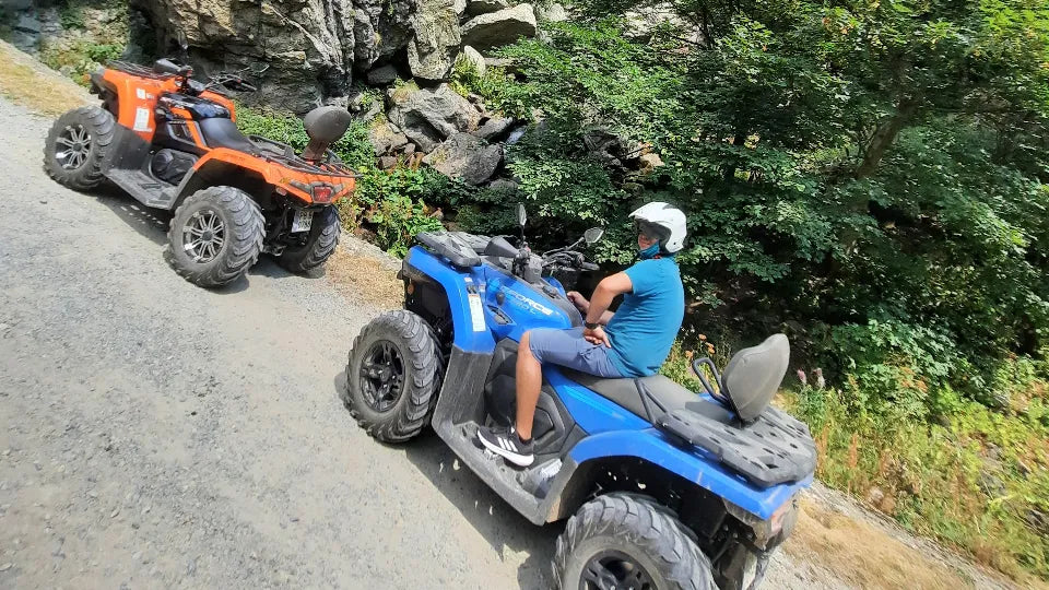 CF MOTO 520 cc tackling off‑road terrain near Kalofer
