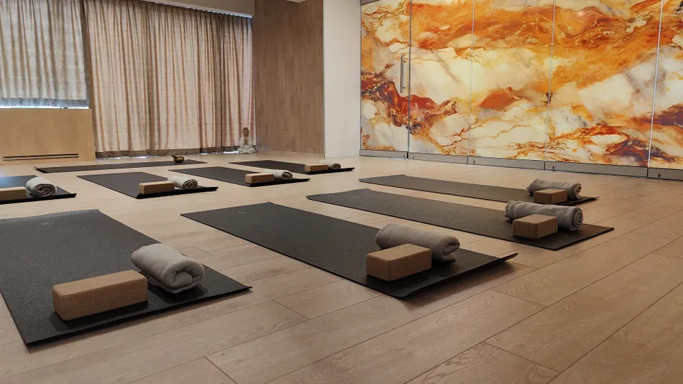 Candlelit couples yoga session in Sofia with private instructor