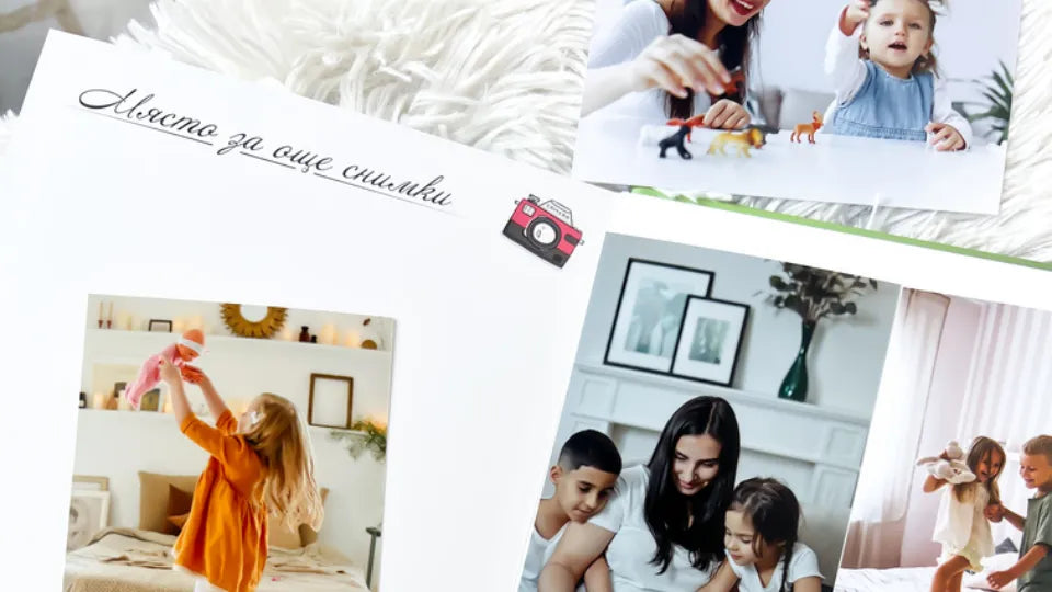 Kids' challenge book with space for photos