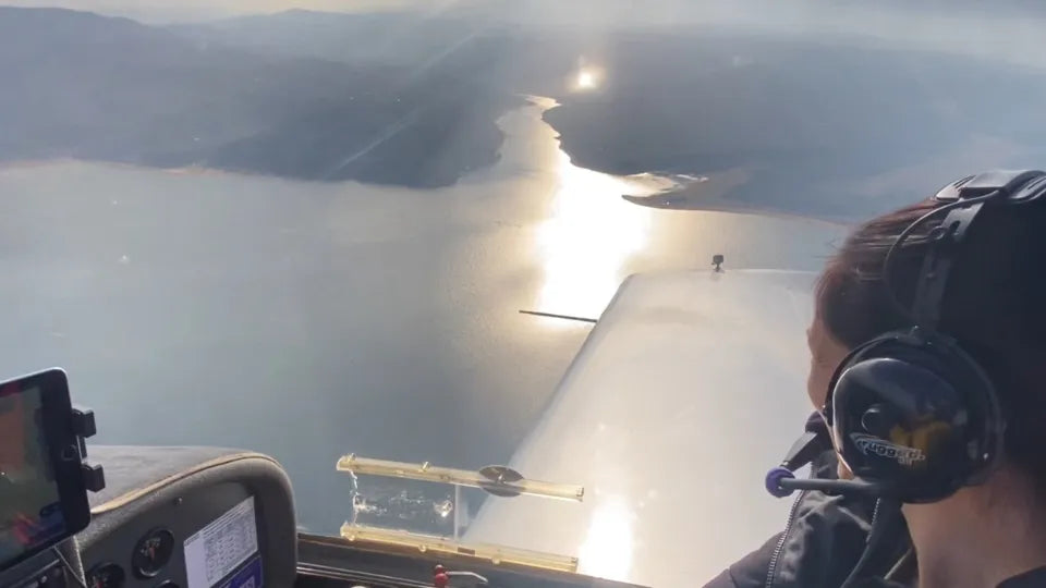 Takeoff for a winter mountain flying lesson at Sapareva Banya Airfield
