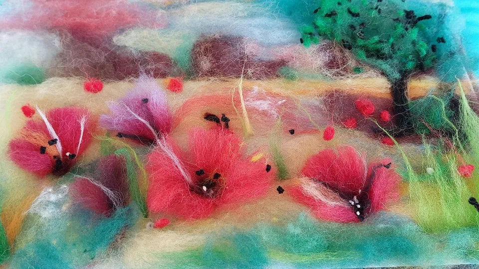 All materials included for wool painting workshop – Sofia