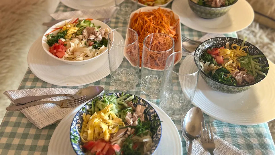 Asian lunch in an authentic Kyrgyz yurt near Karlovo
