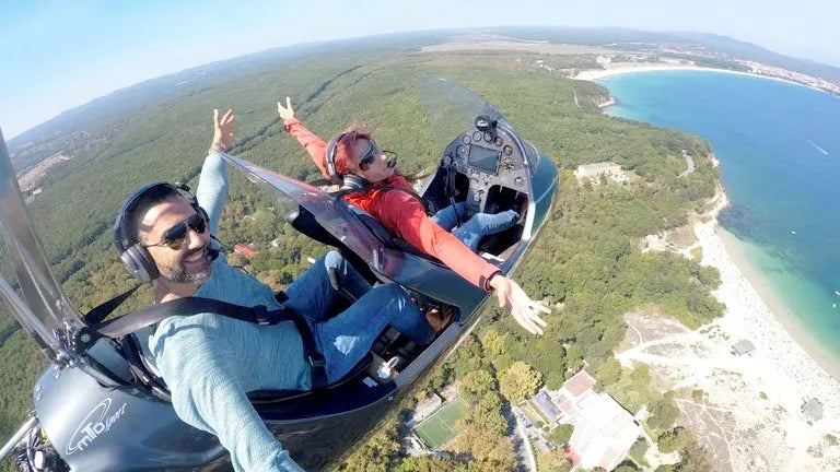 Gyrocopter flying and piloting experience near Primorsko