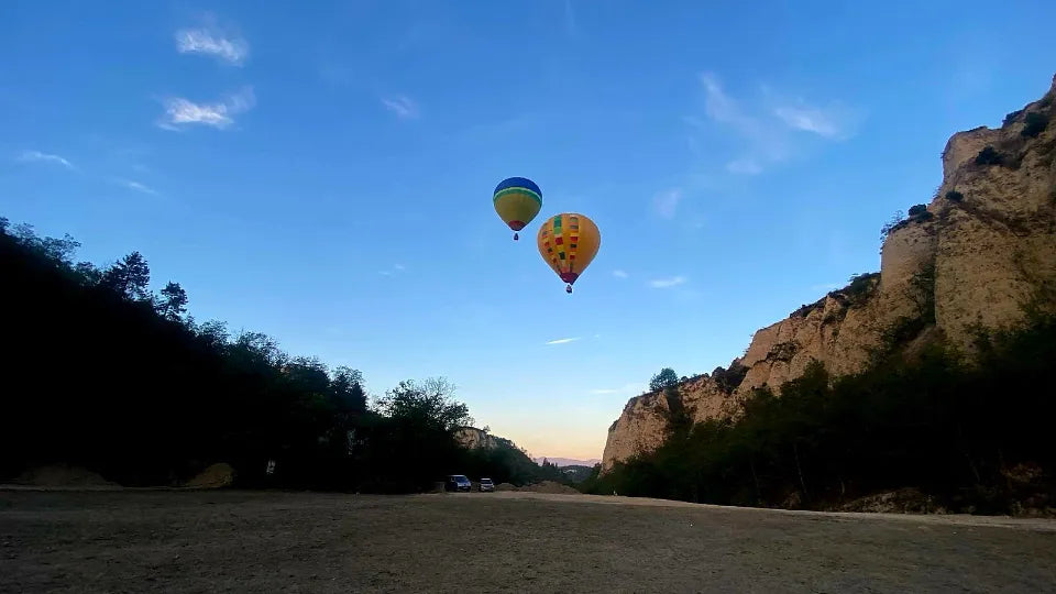 Shared hot air balloon ride close to Rozhen Monastery, Melnik