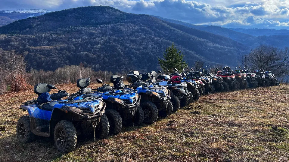 Guided ATV ride near Etropole Reservoir