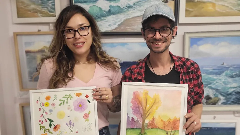 Watercolor materials: brushes, paints, and paper – creative workshop in Sofia
