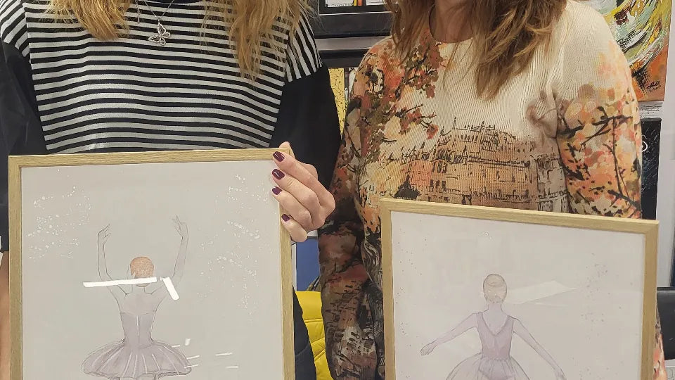 Wine painting workshop in Sofia in a watercolor style