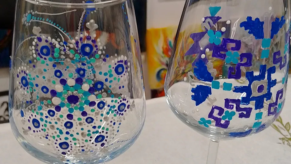 Creating a stencil and contour lines for a stained-glass design in Sofia