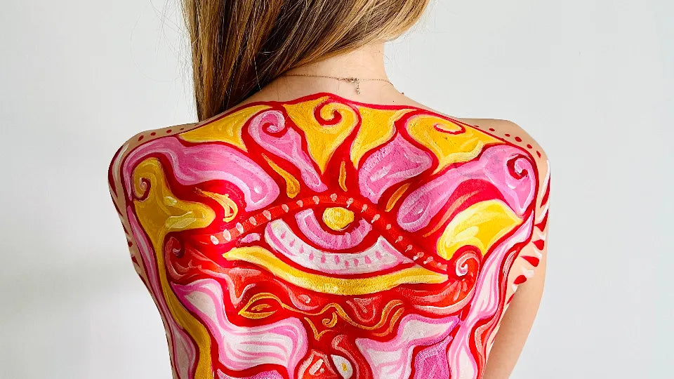 Body art therapy in Sofia with gentle brush painting