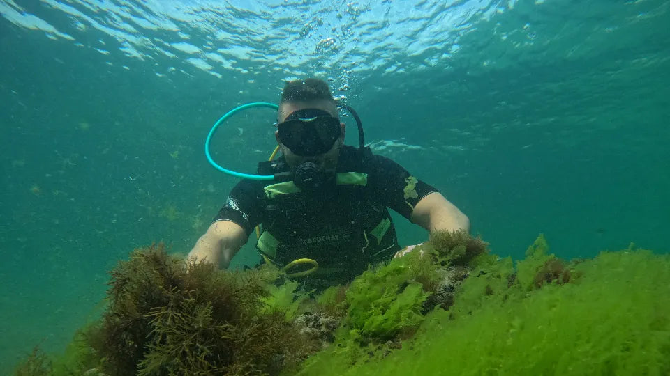 Confined-water practice session for beginner divers in Nessebar