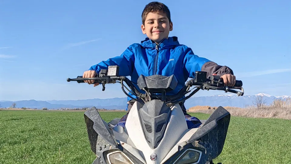 Kids' ATV off-road ride near Plovdiv on a 50cc quad