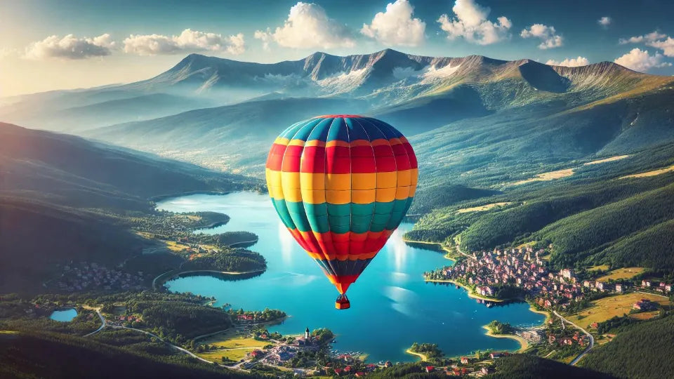 Group hot air balloon flight with views of Rila near Sapareva Banya