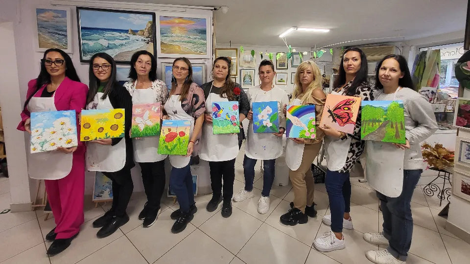 Acrylic painting workshop in Sofia, Borovo
