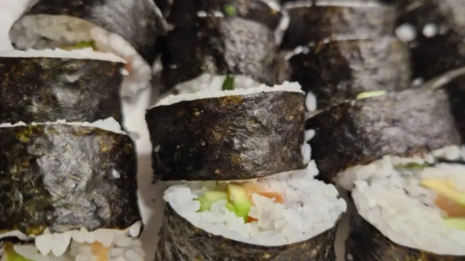 Making sushi during the class in Sofia