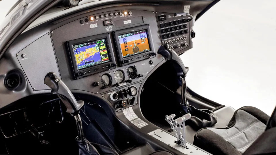 AutoGyro Cavalon cockpit during a scenic flight