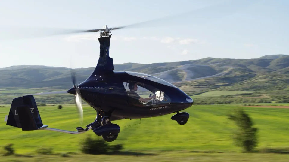 AutoGyro Cavalon at Sapareva Banya Airfield before a flight to the Seven Rila Lakes
