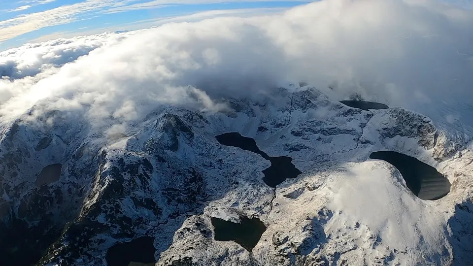 Skakavitsa Waterfall seen from the air during a gyrocopter flight