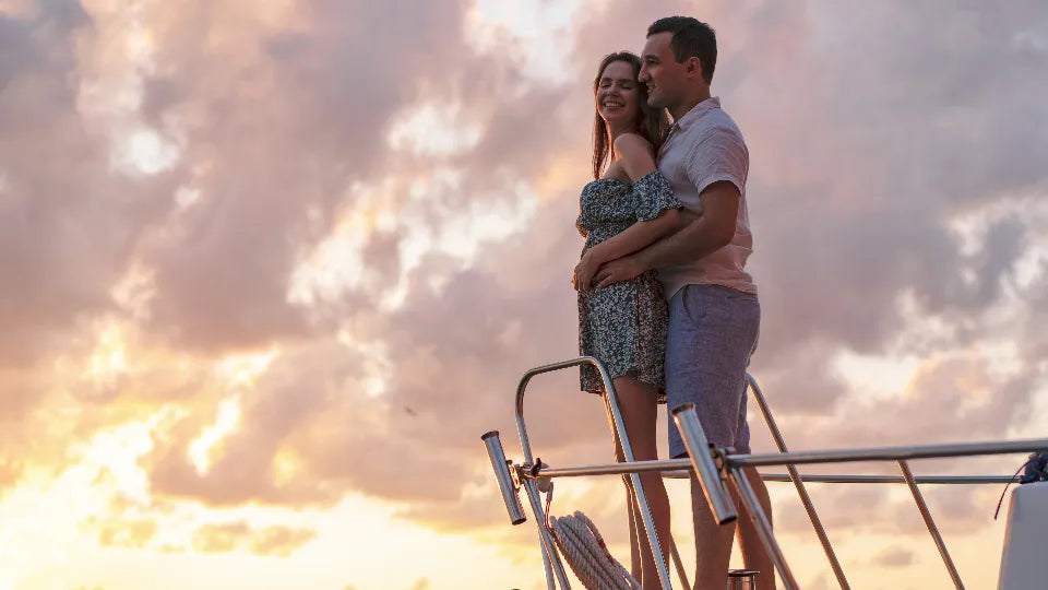 Romantic yacht dinner in Nessebar with sunset views