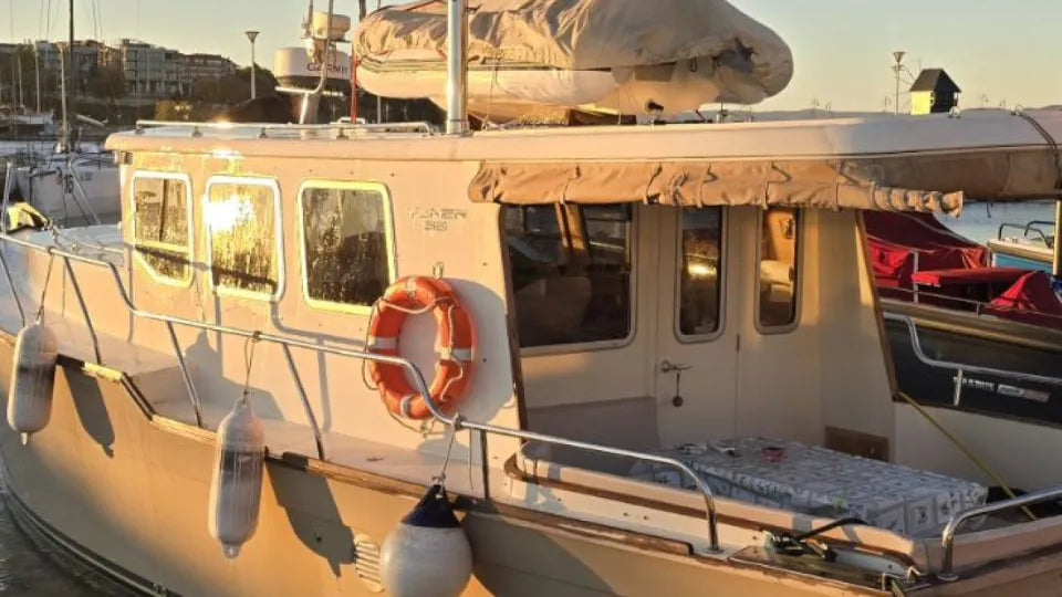 Deck of Miss Melody during a yacht cruise near Nessebar