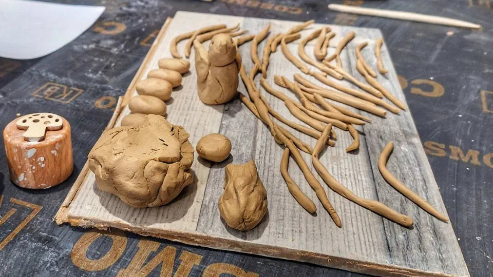Clay team building workshop in Sofia – group creating pottery