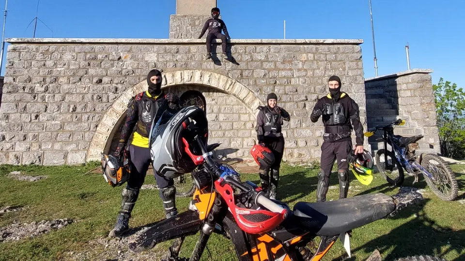 Riding an electric motorbike on forest trails in the Vratsa Balkan