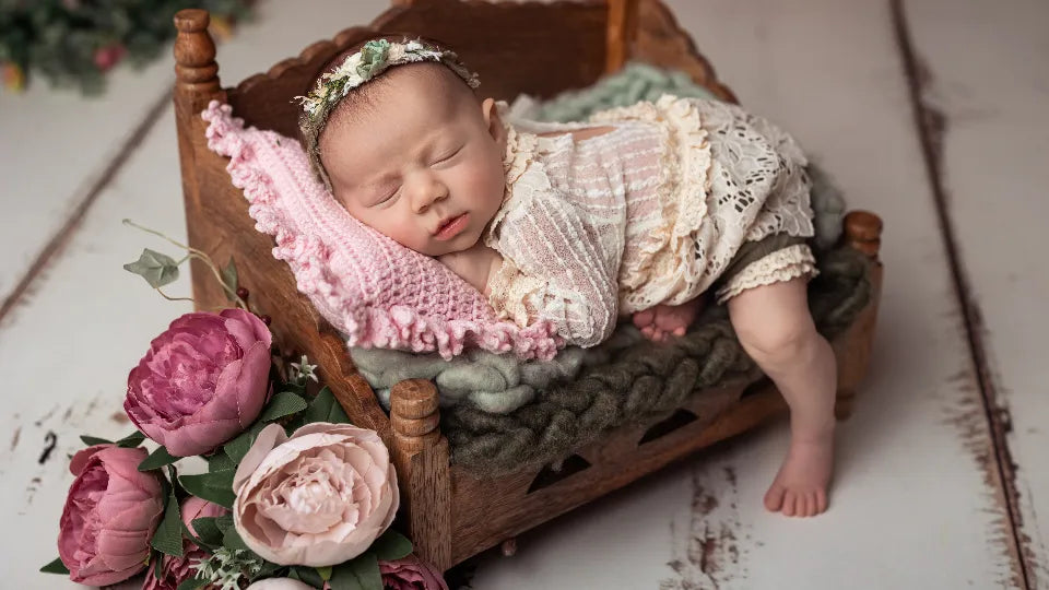 Newborn photoshoot in Sofia — soft studio portrait
