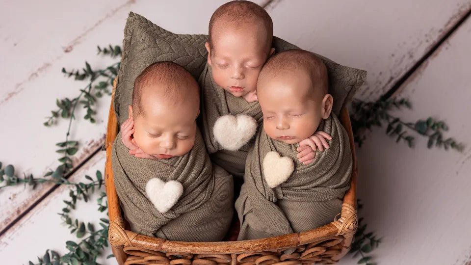Studio newborn photography in Sofia with curated props