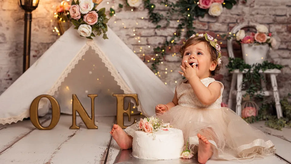 First birthday cake smash session in a Sofia studio