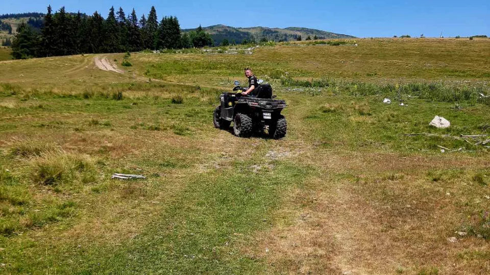 Mountain panorama during an ATV tour near Belmeken in eastern Rila