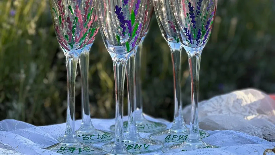 Voucher for glass painting in lavender fields