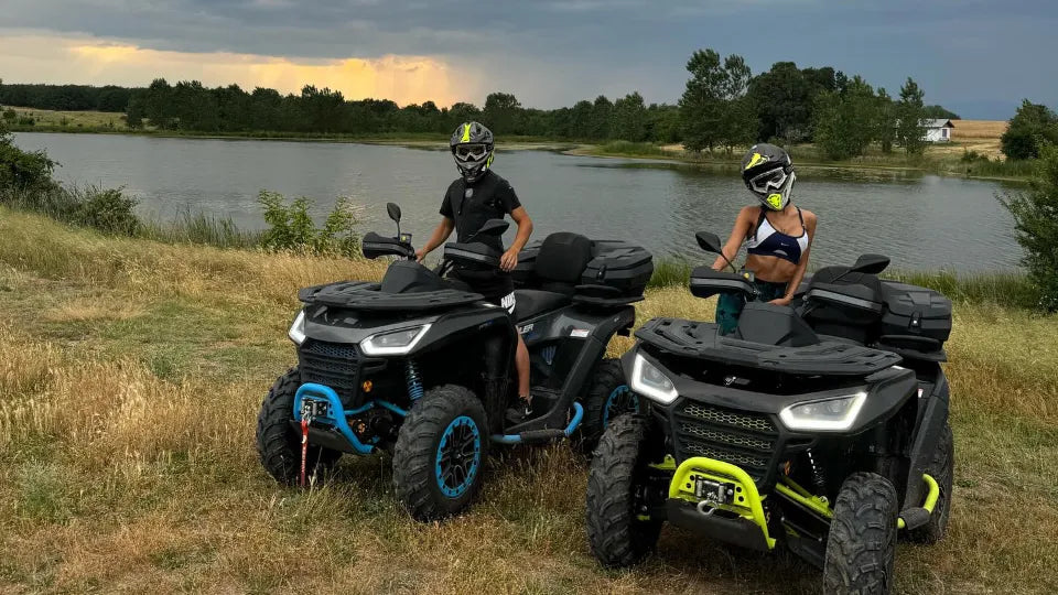ATV trail with views over a reservoir in the Plovdiv region