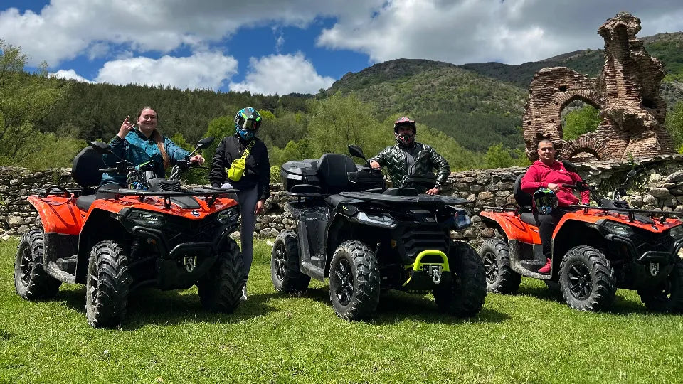 ATV photo stop overlooking Pirdop landscape