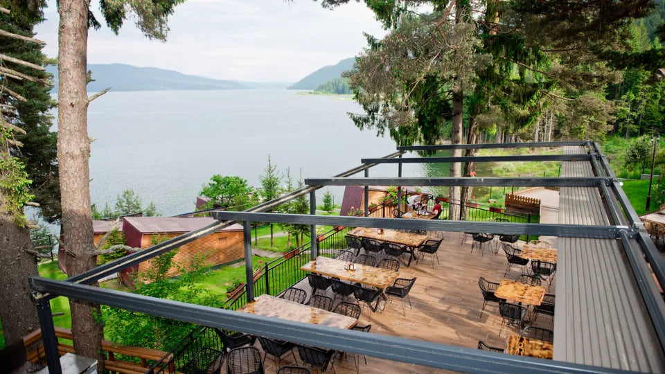 Breakfast for two with panoramic lake view at Romantika Complex