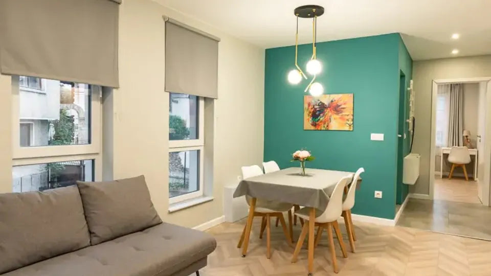 Kids’ room with two single beds in a Velingrad family apartment
