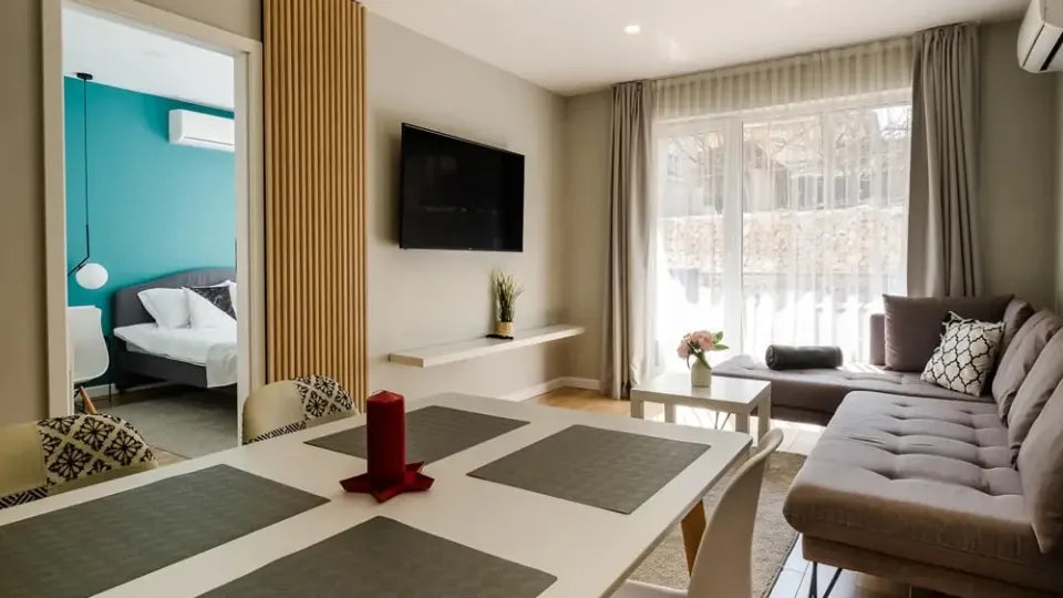 On‑site thermal zone with jacuzzi – Velingrad family apartment