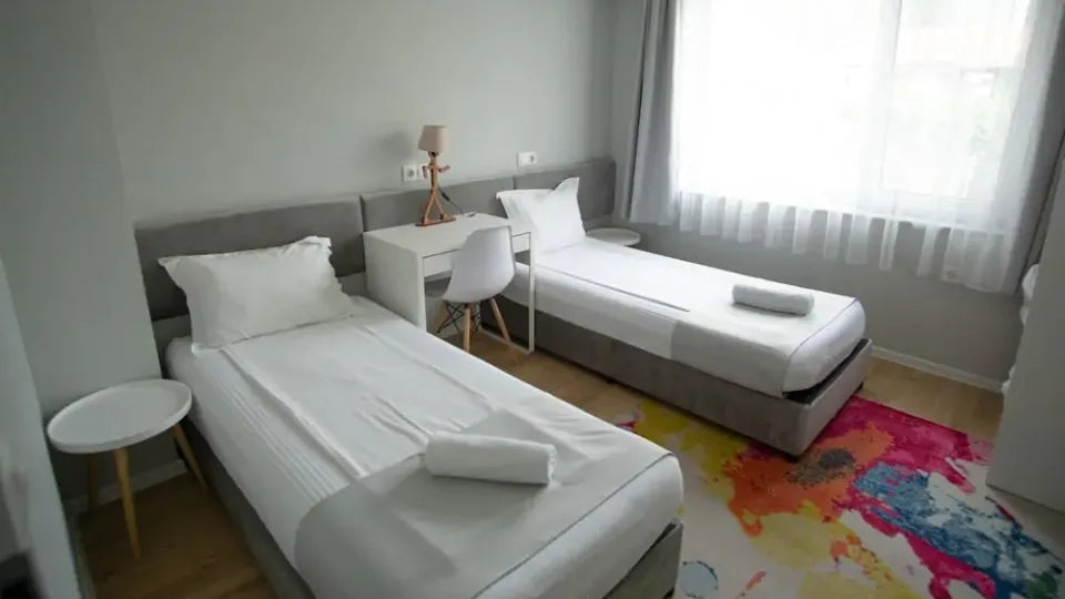 Kitchenette with dishwasher and dining table – family apartment in Velingrad