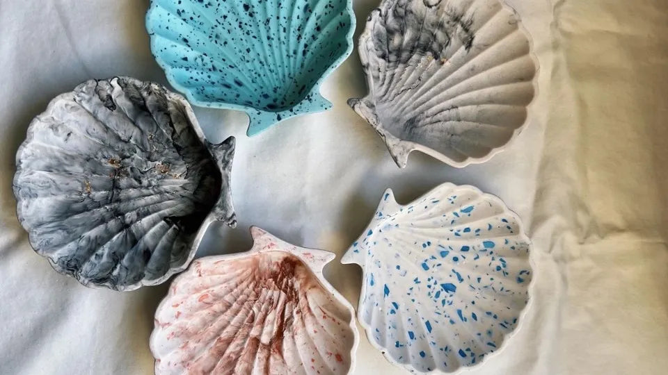 Group eco-resin craft workshop in a Plovdiv studio