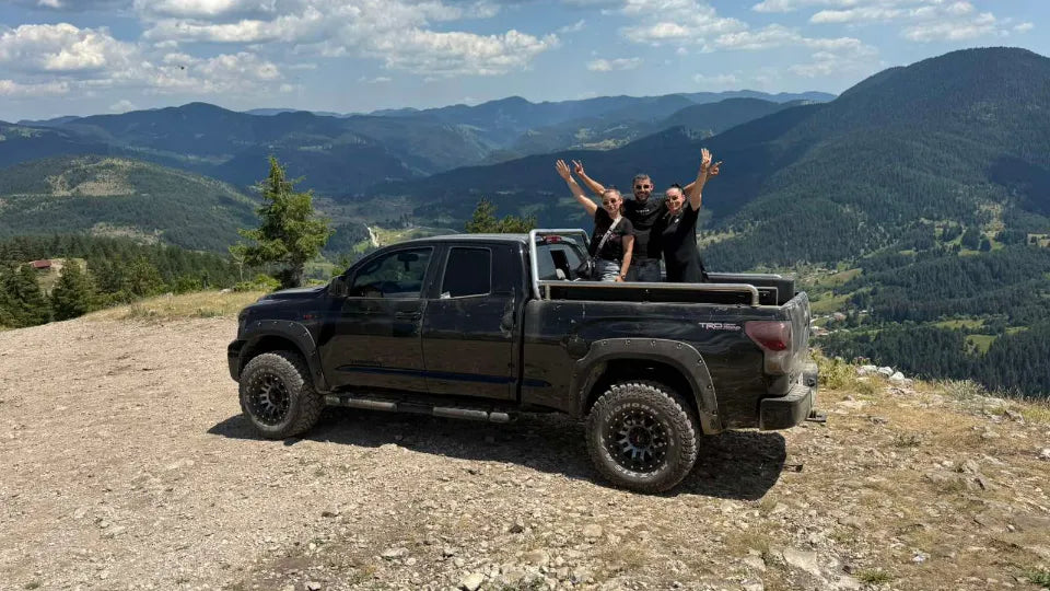 Large off‑road jeep near Yagodina by Teshel Hut in the Rhodopes
