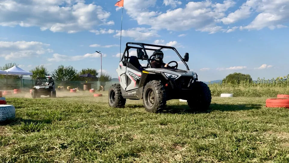 Kids’ motorsports birthday with safety gear and buggies, Sofia area